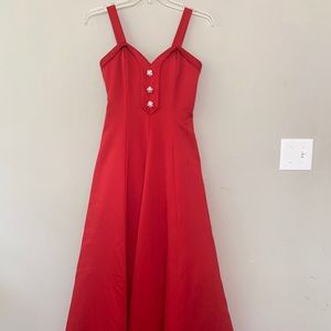 Red princess dress elegant glamour Barbie gown